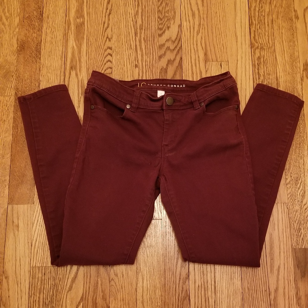 Lauren Conrad Maroon Jeans